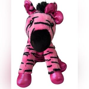 Aurora Girlz Nation Zebra 11" Plush Hot Pink Stuffed Animal Coquette Girl